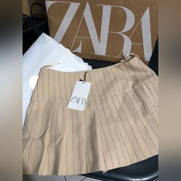 ZARA Box Pleat Skorts NWT - Picture 9 of 12